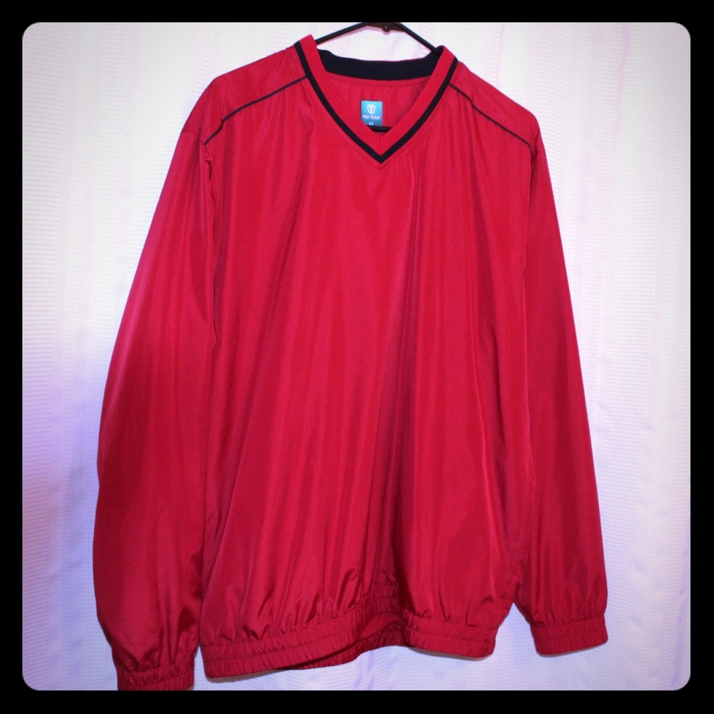 Red ProTour Golf Pullover Windbreaker